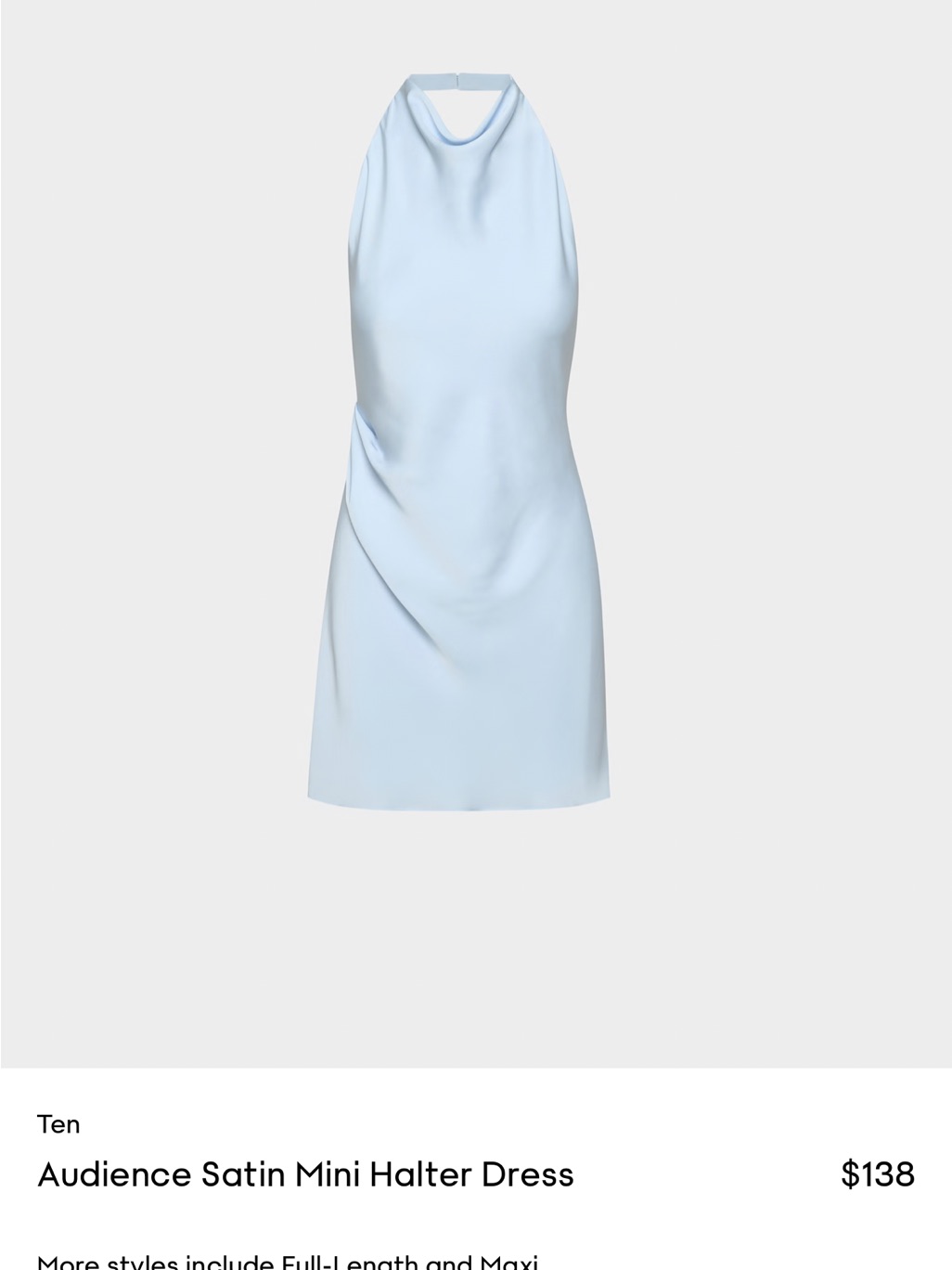 Aritzia Audience Dress Mini Size 6 Midday Blue